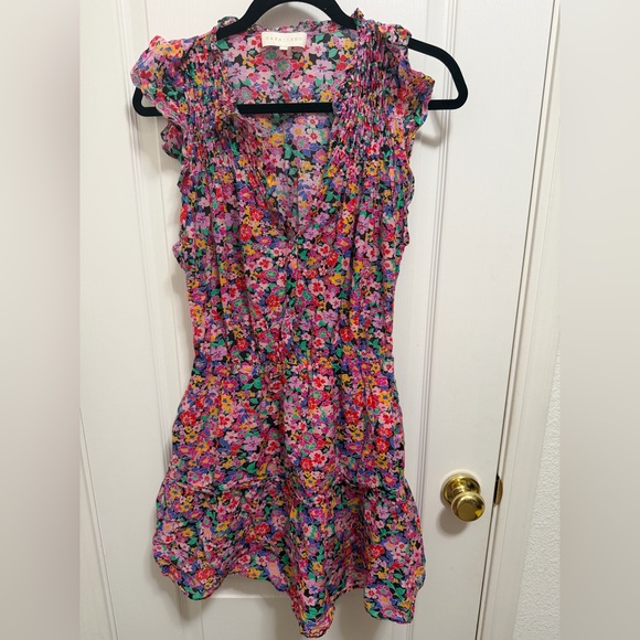 Caballero Dresses & Skirts - Floral Pink V-Neck Midi Dress